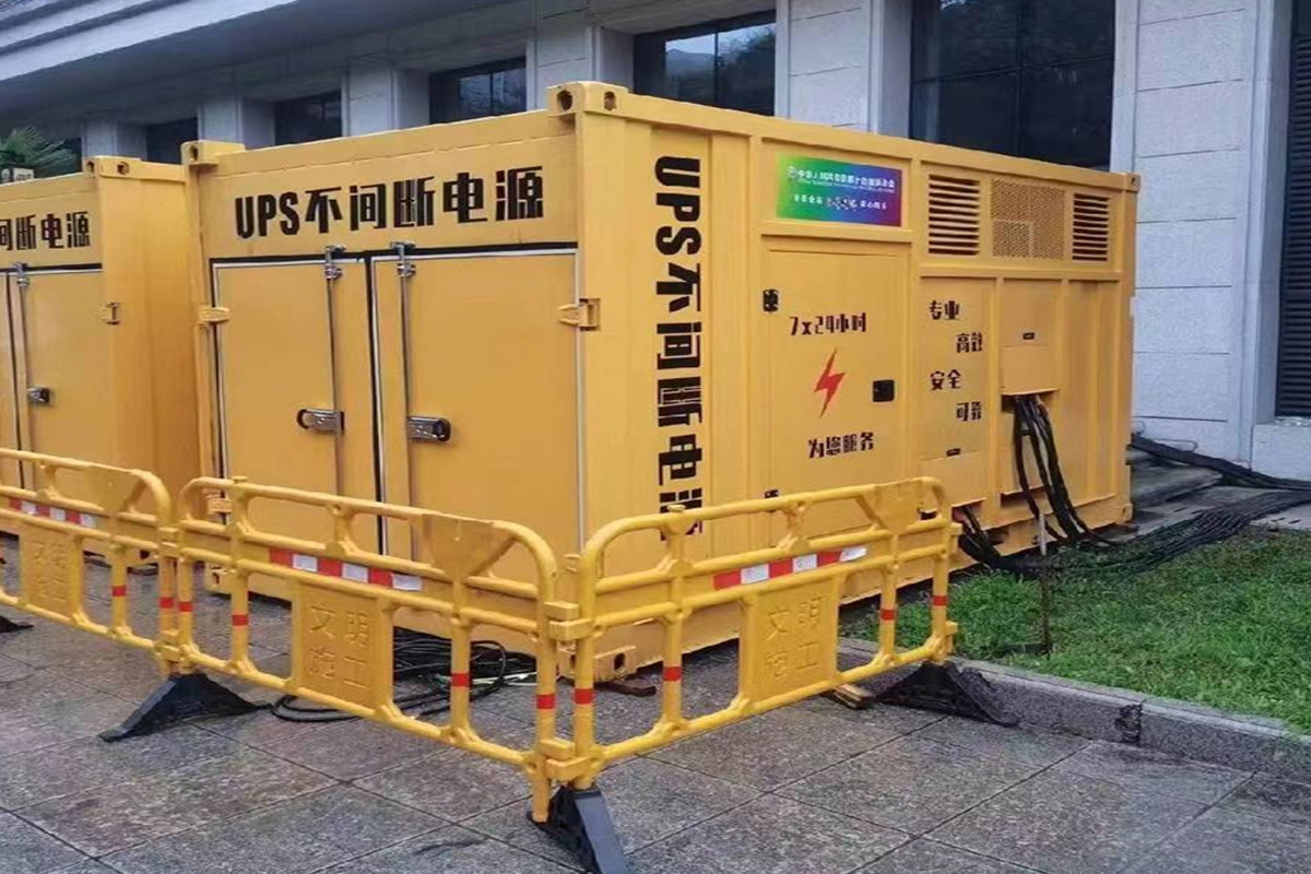 万源发电机租赁施工现场